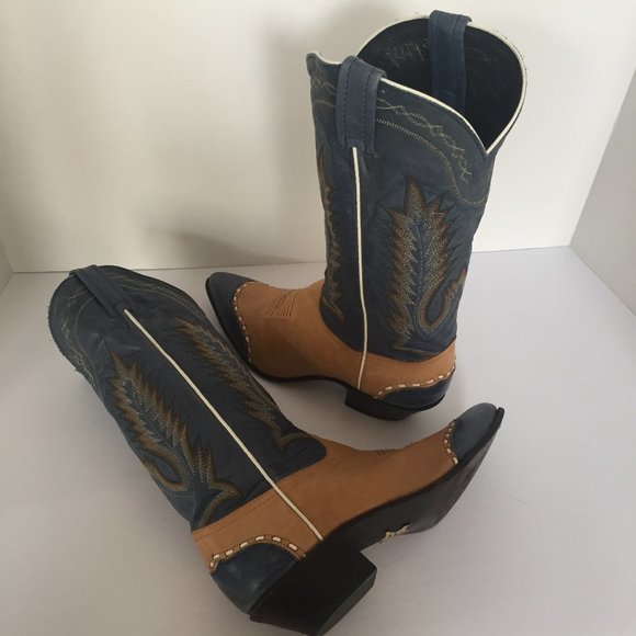 Tony Lama Two-Tone Western Boots Ladies Size 6.5 M - Picture 4 of 8